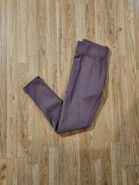 Fleece-Lined Mauve Leggings
